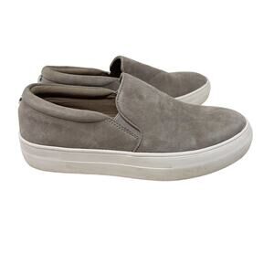 Steve Madden Womens Size 7 Gray Suede Leather Gills Platform Slip On Sneaker